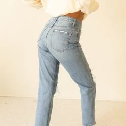 Nectar Denim Featured The Lilia Distressed Mom Jeans By Nectar Premium Denim