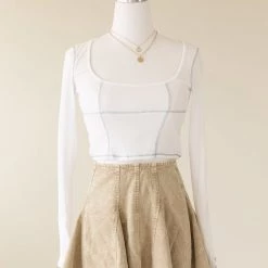 Mustard Seed You Know Corduroy Mini Skirt Featured