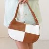 Fame Half Circle Checkered Purse