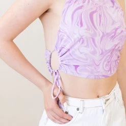 Twin Sister Featured Come Here Swirl Crop Top
