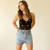 Beige Botany Featured Wanna Dance Paperbag Waist Denim Shorts