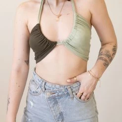 Papermoon Easy Going Two-Tone Crop Top Featured