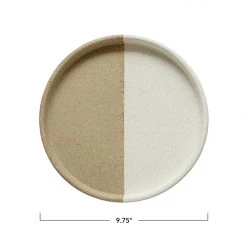 Bloomingville Home + Lifestyle Round Two-Tone Stoneware Tray