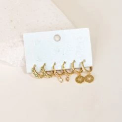 Joia Accessories Three Piece Earring Set