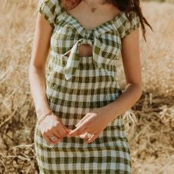 Papermoon Your Arms Gingham Dress