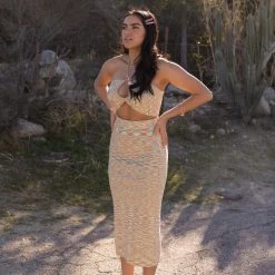 Cotton Candy Featured Soul Mate Midi Skirt