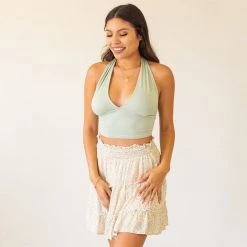 Papermoon Tops Lost Stars Halter Crop Top