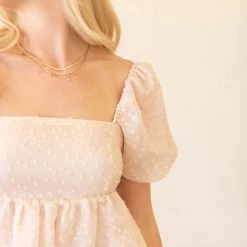 Nectar Clothing Here & Now Swiss Dot Babydoll Dress