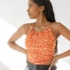 Audrey Featured Just Pretend Floral Crop Top