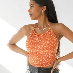 Audrey Featured Just Pretend Floral Crop Top