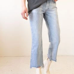 Maggie Mid Rise Straight Jeans By Free People