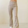 Orange International Secret Moments Plaid Pants