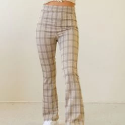 Orange International Secret Moments Plaid Pants