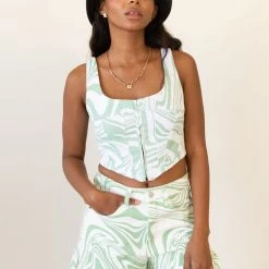 Nectar Clothing Great Day Swirl Denim Shorts