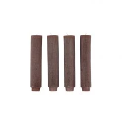 Creative Co-op Pleated Taper Candle Set