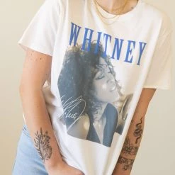 Whitney Houston Graphic Tee By Junk Food Clothing Featured