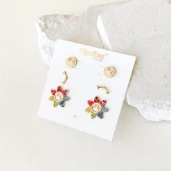 Anarchy Street Accessories Smiley Face Earring Set