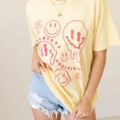 Bacon Lettuce Tomato Radiate Positivity Smiley Face Graphic Tee