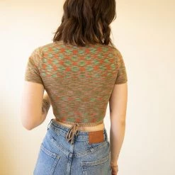 Cotton Candy Featured Love Game Wrap Crop Top