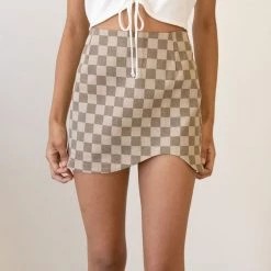 Nectar Clothing Another Love Checkered Mini Skirt Featured