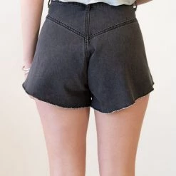 Blue Blush Blame You Flare Denim Shorts Featured