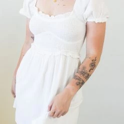 Nectar Clothing Cold Heart Puff Sleeve Dress