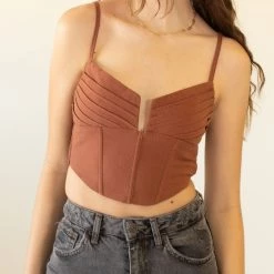 In The Beginning Love This Corset Crop Top
