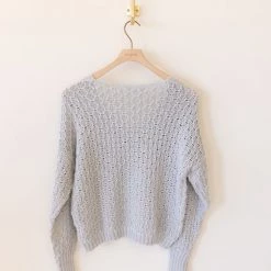 Papermoon Featured Stop Everything Crochet Knit Sweater