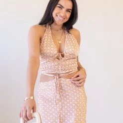 Cotton Candy Masterpiece Halter Crop Top Featured