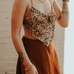 Cotton Candy Free Spirit Floral Crop Top