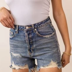 Signature 8 Featured No Promises Distressed Denim Shorts