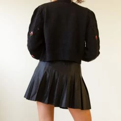Le Lis No Explanation Faux Leather Pleated Mini Skirt