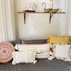 Nectar Clothing Lazy Days Round Embroidered Pillow Home + Lifestyle