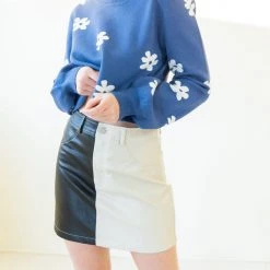 Bailey Rose Glorious Days Color Block Mini Skirt