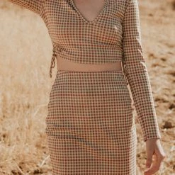 Blue Blush Lasting Love Plaid Mini Skirt