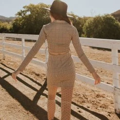 Blue Blush Lasting Love Plaid Mini Skirt