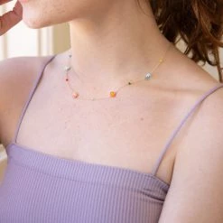 Nectar Clothing Dainty Flower Necklace Accessories