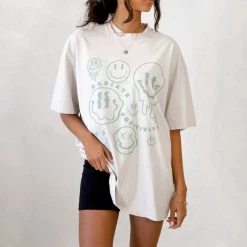 Bacon Lettuce Tomato Radiate Positivity Smiley Face Graphic Tee