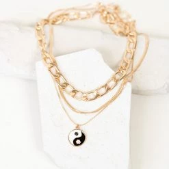 Joia Flower Yin & Yang Necklace