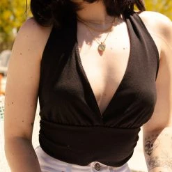 Nectar Clothing Little Darling Halter Crop Top