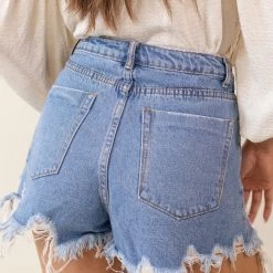 Signature 8 Run Free Distressed Denim Shorts