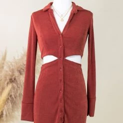 Cotton Candy Tainted Long Sleeve Dress Dresses