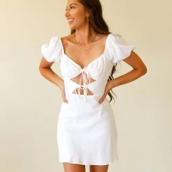 Cotton Candy Don't Mind Floral Cutout Dress