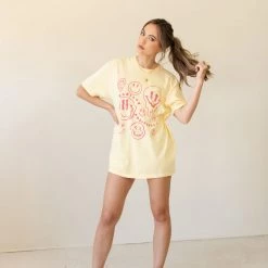 Bacon Lettuce Tomato Radiate Positivity Smiley Face Graphic Tee