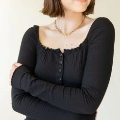 Papermoon Featured Look Away Long Sleeve Top