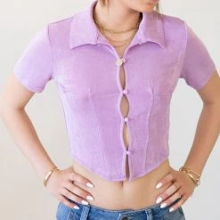 Twin Sister Be Alone Short Sleeve Crop Top Featured