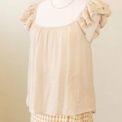 Blu Pepper Be Alright Sleeveless Ruffled Top Featured