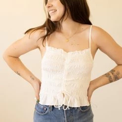 Cotton Candy Tops Unpredictable Smocked Crop Top