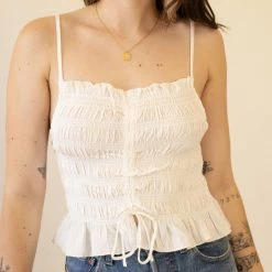 Cotton Candy Tops Unpredictable Smocked Crop Top