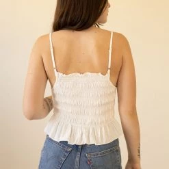 Cotton Candy Tops Unpredictable Smocked Crop Top